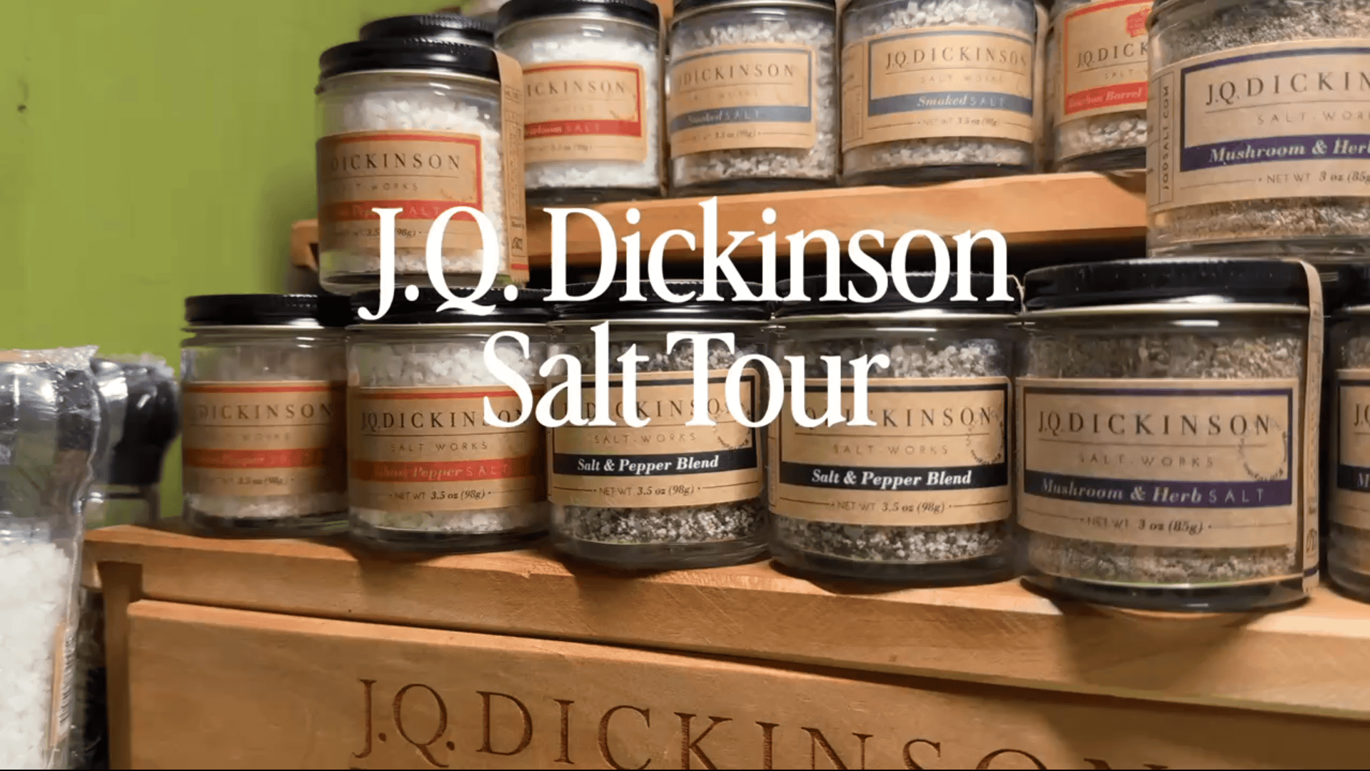 Opening screen of the J.Q. Dickinson Salt-Works tour video